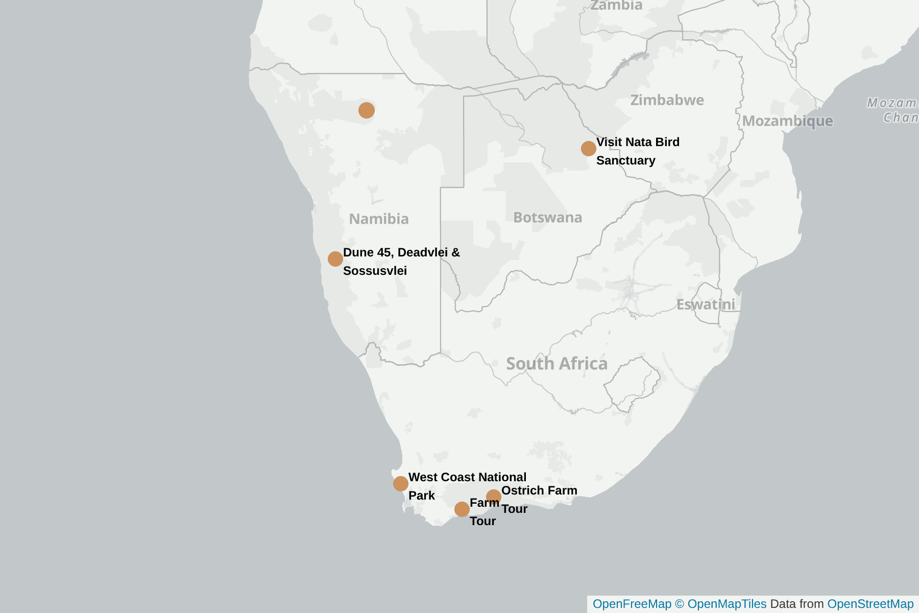 Map of Ostrich