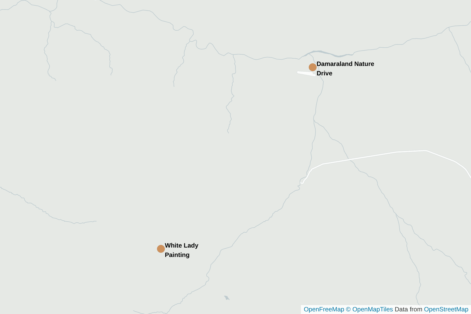 Map of Brandberg, Damaraland