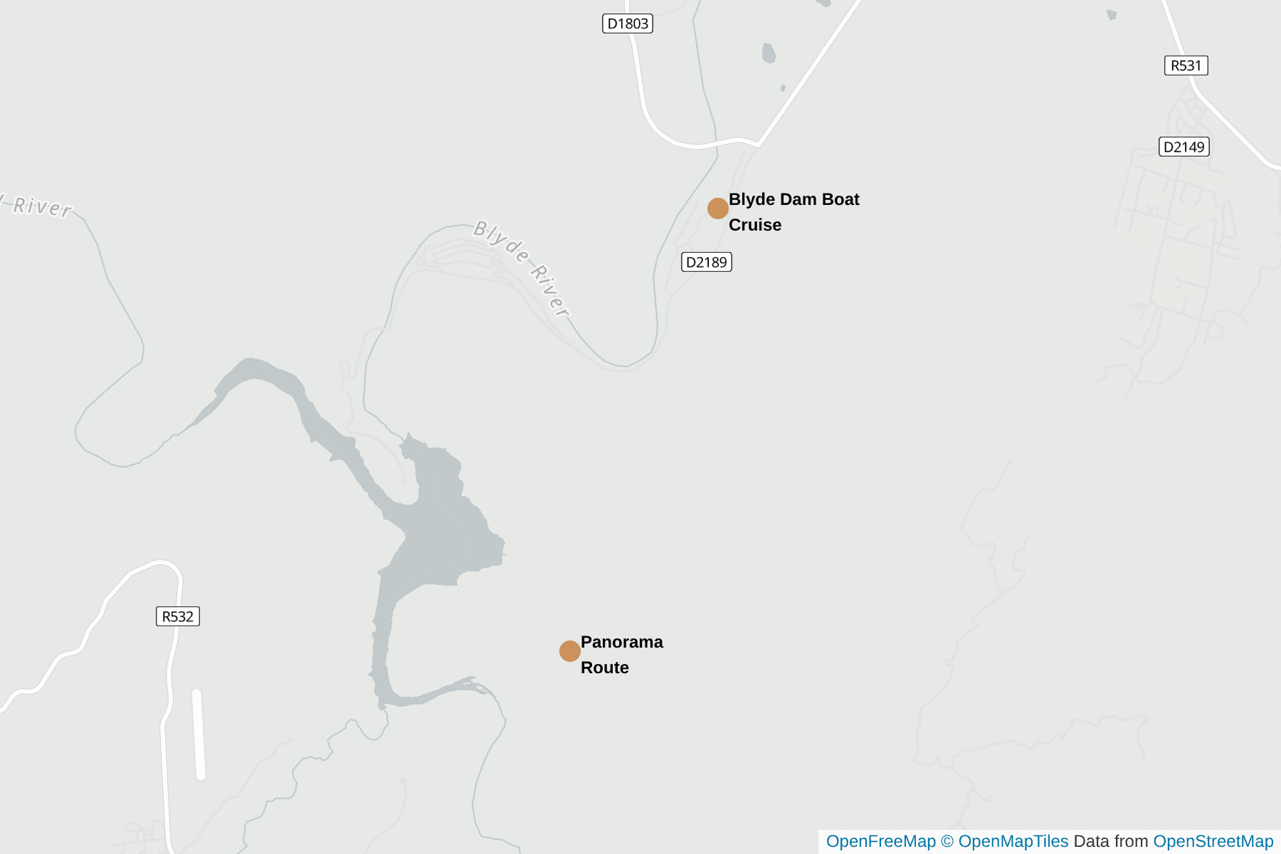 Map of Blyde River