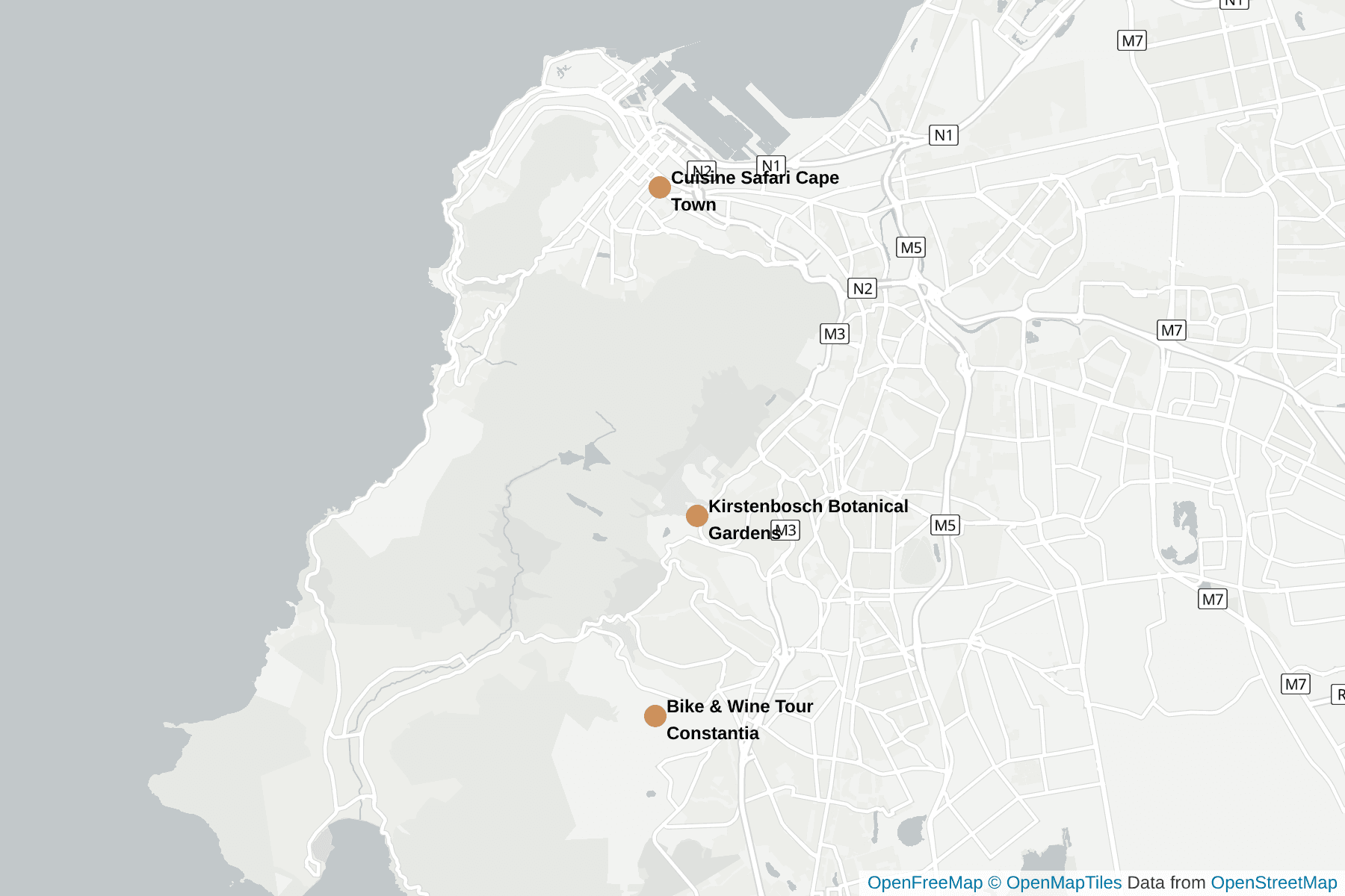 Map of Cape Town