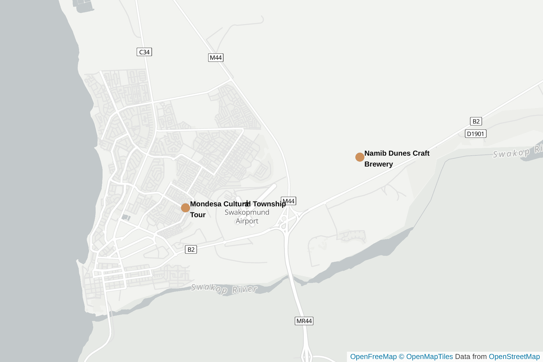 Map of Swakopmund