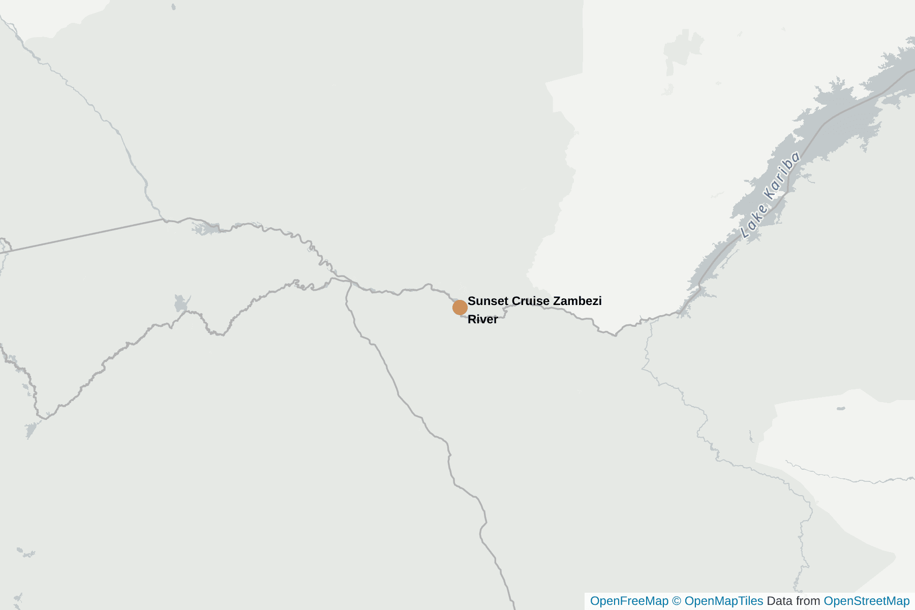 Map of Sunset Cruise Zambezi River