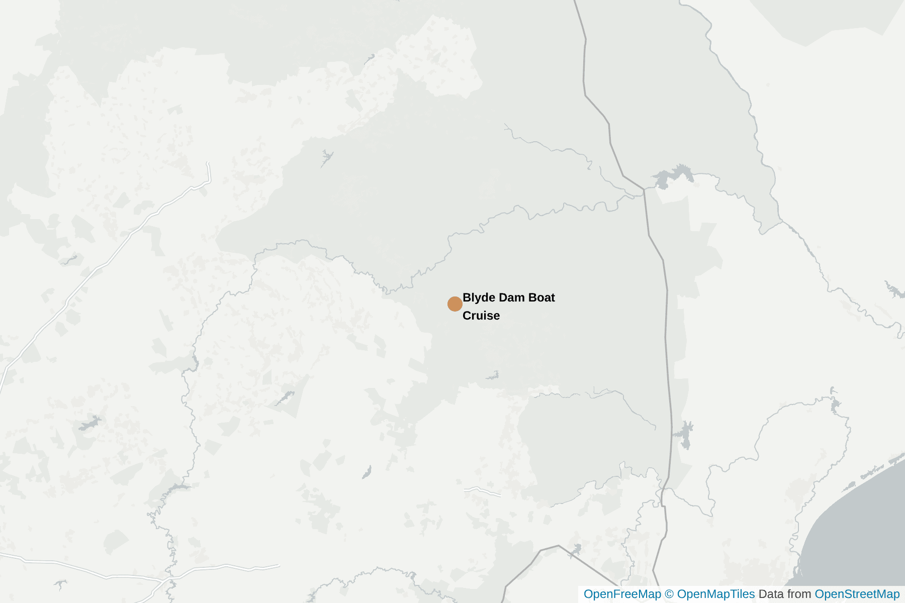 Map of Blyde Dam Boat Cruise
