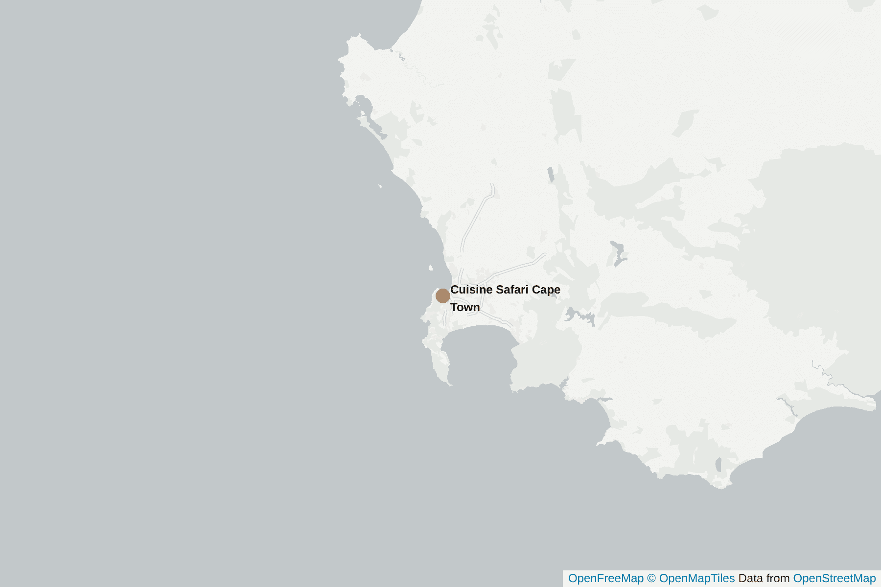 Map of Cuisine Safari Cape Town
