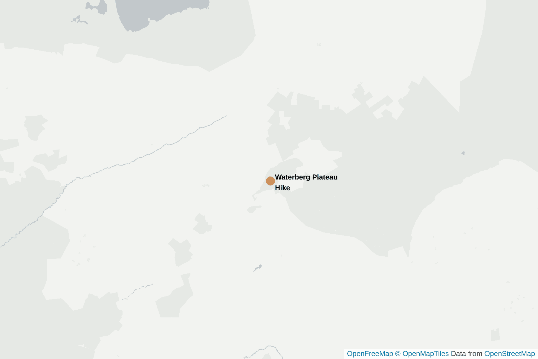 Map of Waterberg Plateau Hike