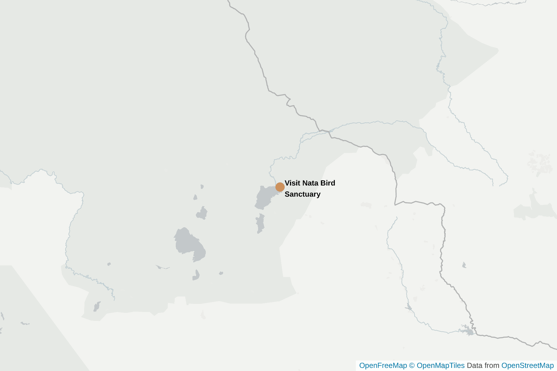 Map of Visit Nata Bird Sanctuary