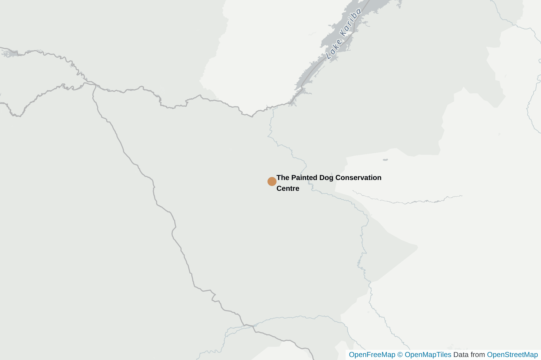 Map of The Painted Dog Conservation Centre