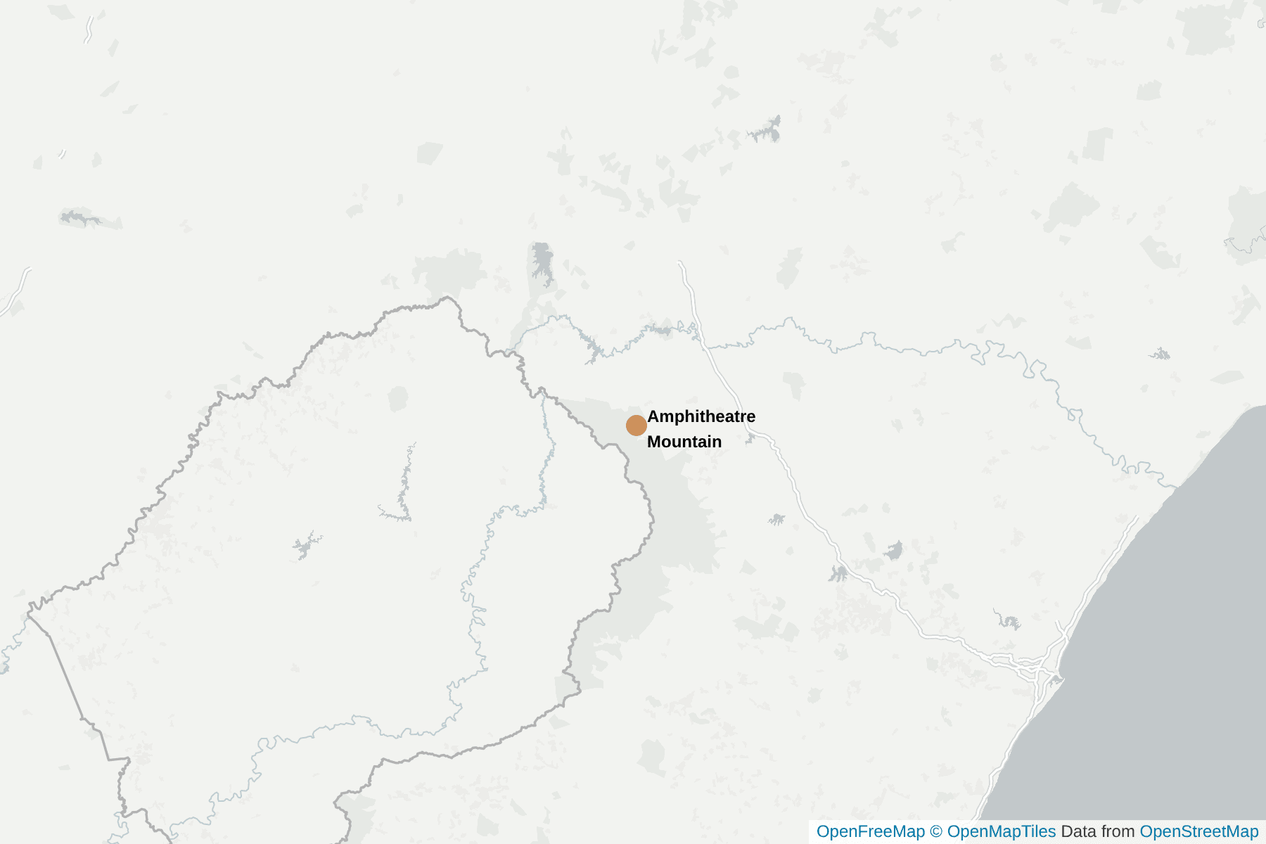 Map of Amphitheatre Mountain