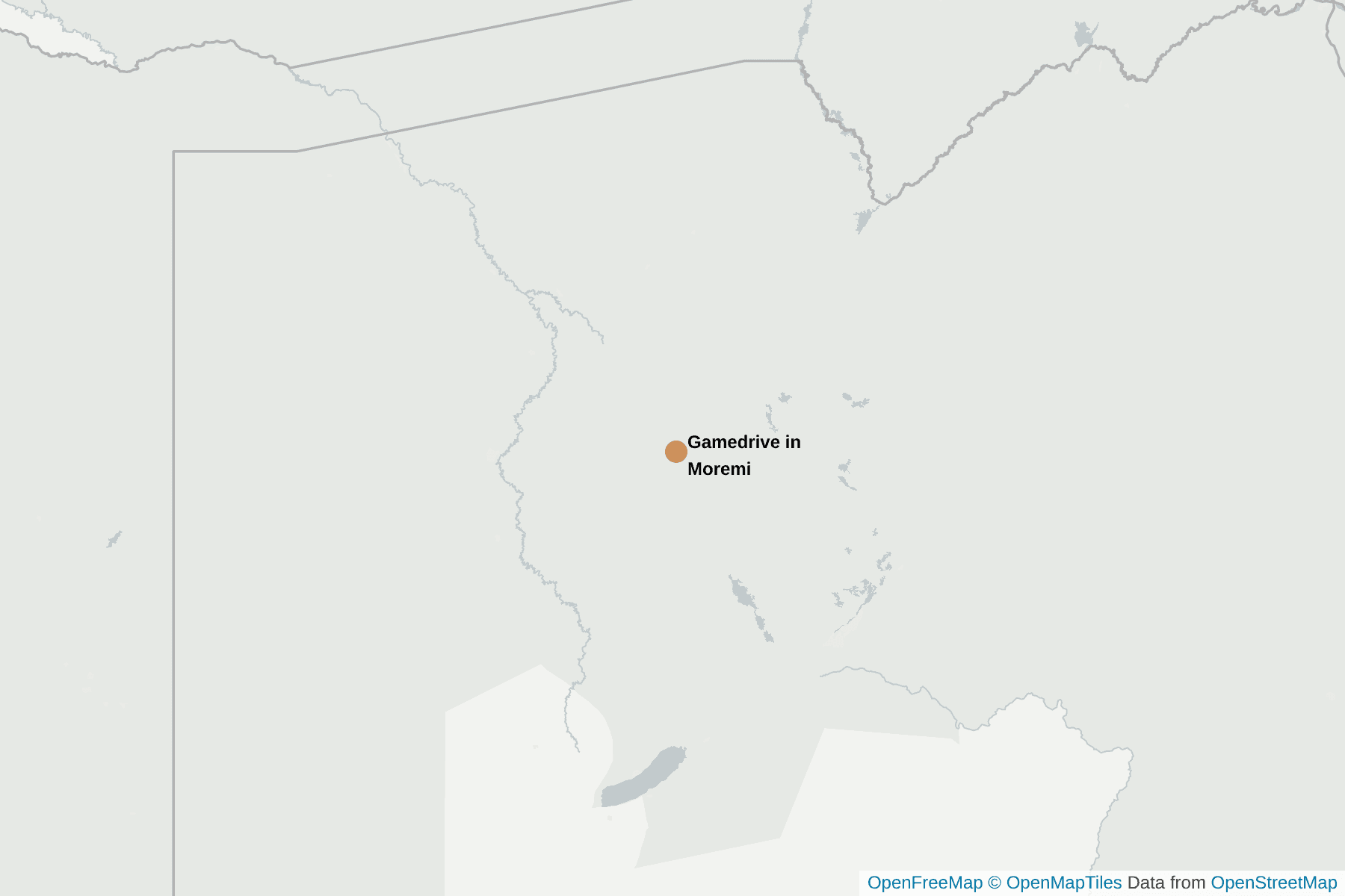 Map of Gamedrive in Moremi