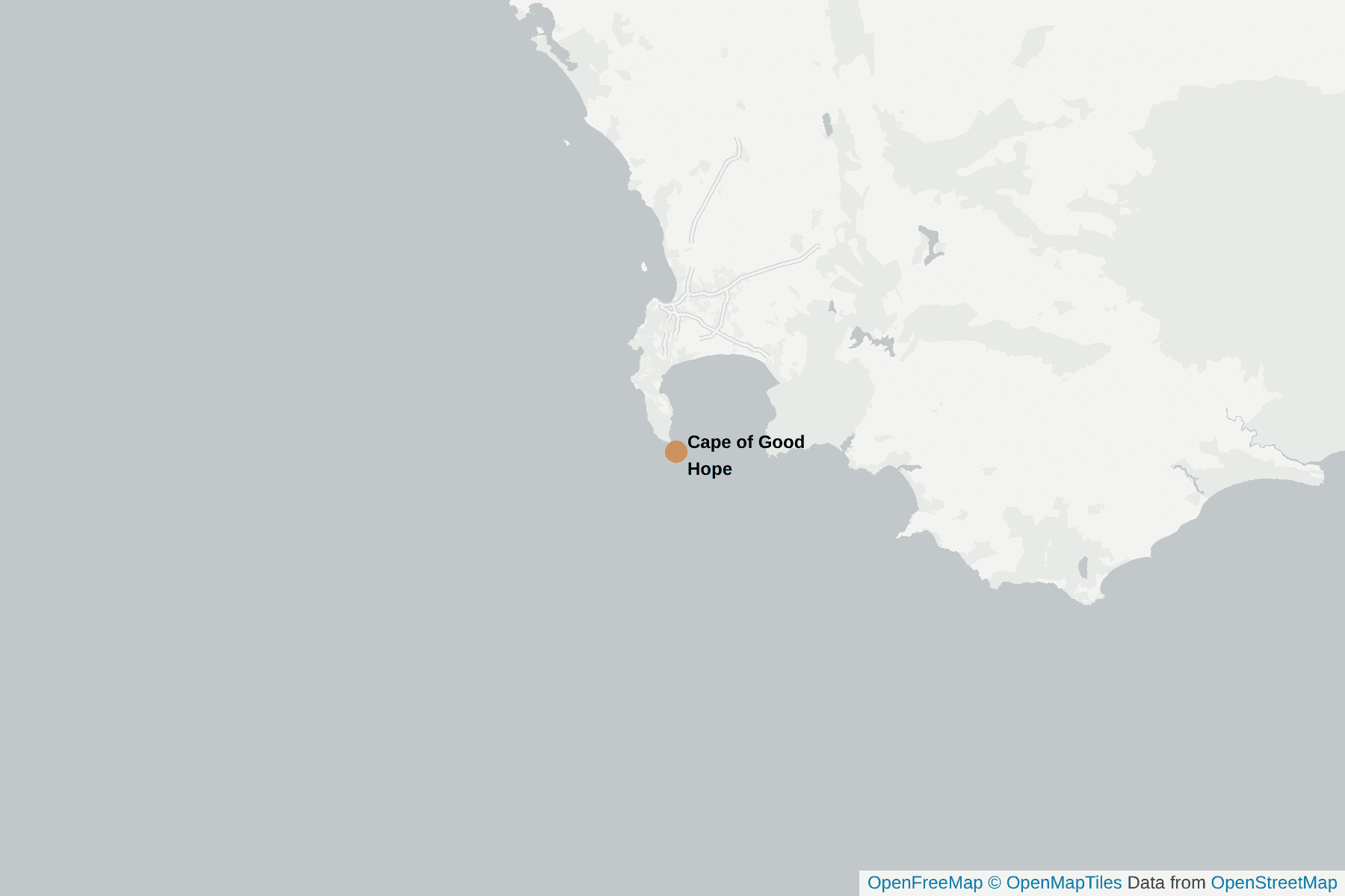 Map of Cape of Good Hope