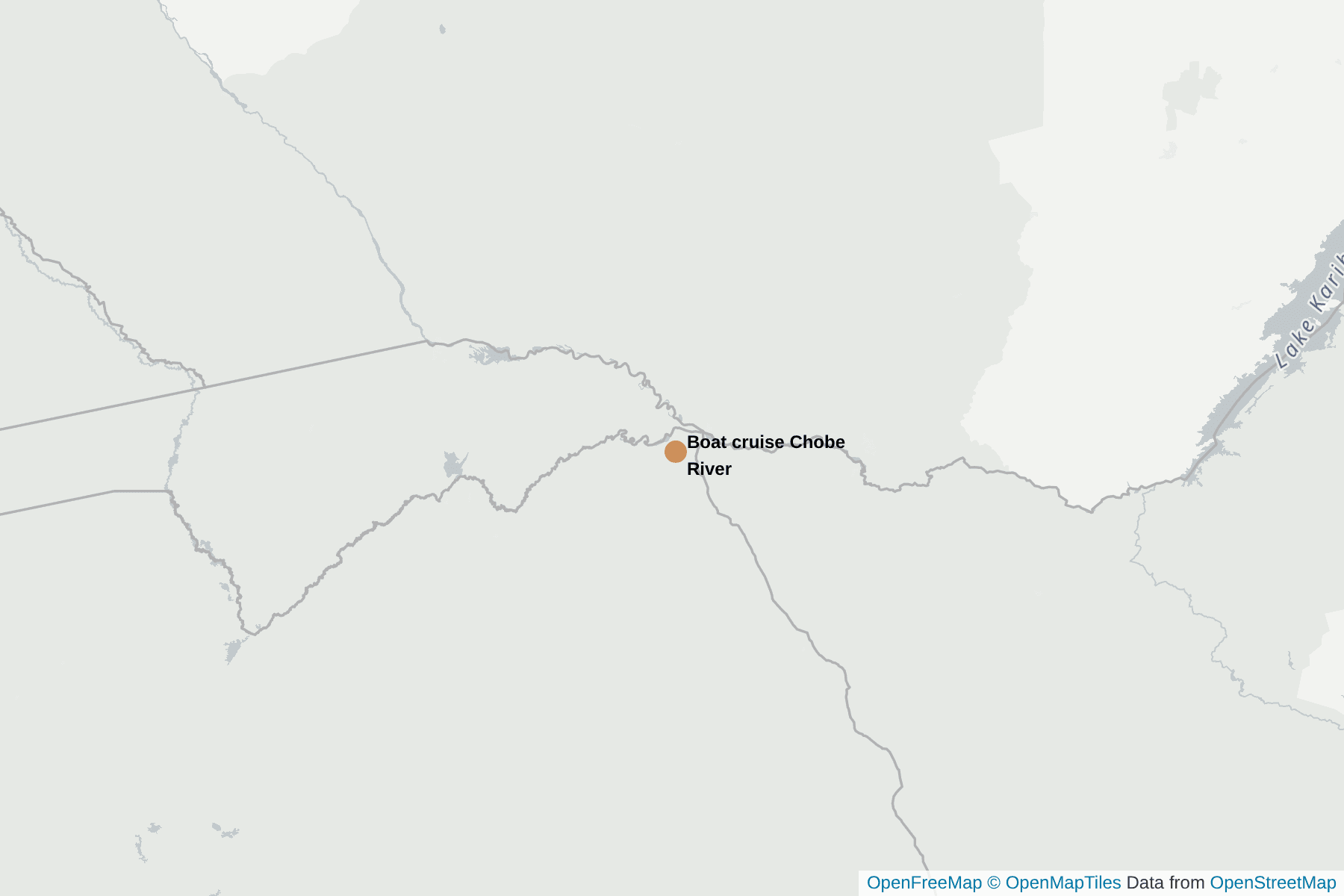Map of Boat cruise Chobe River