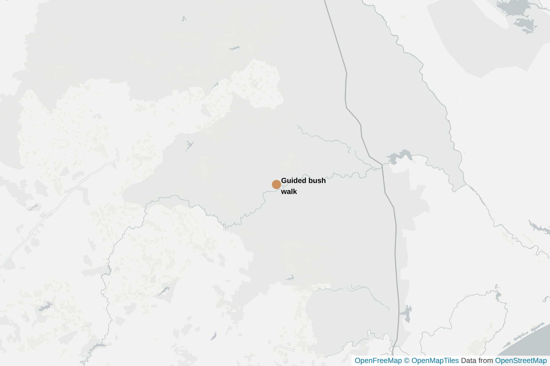 Map of Guided bush walk