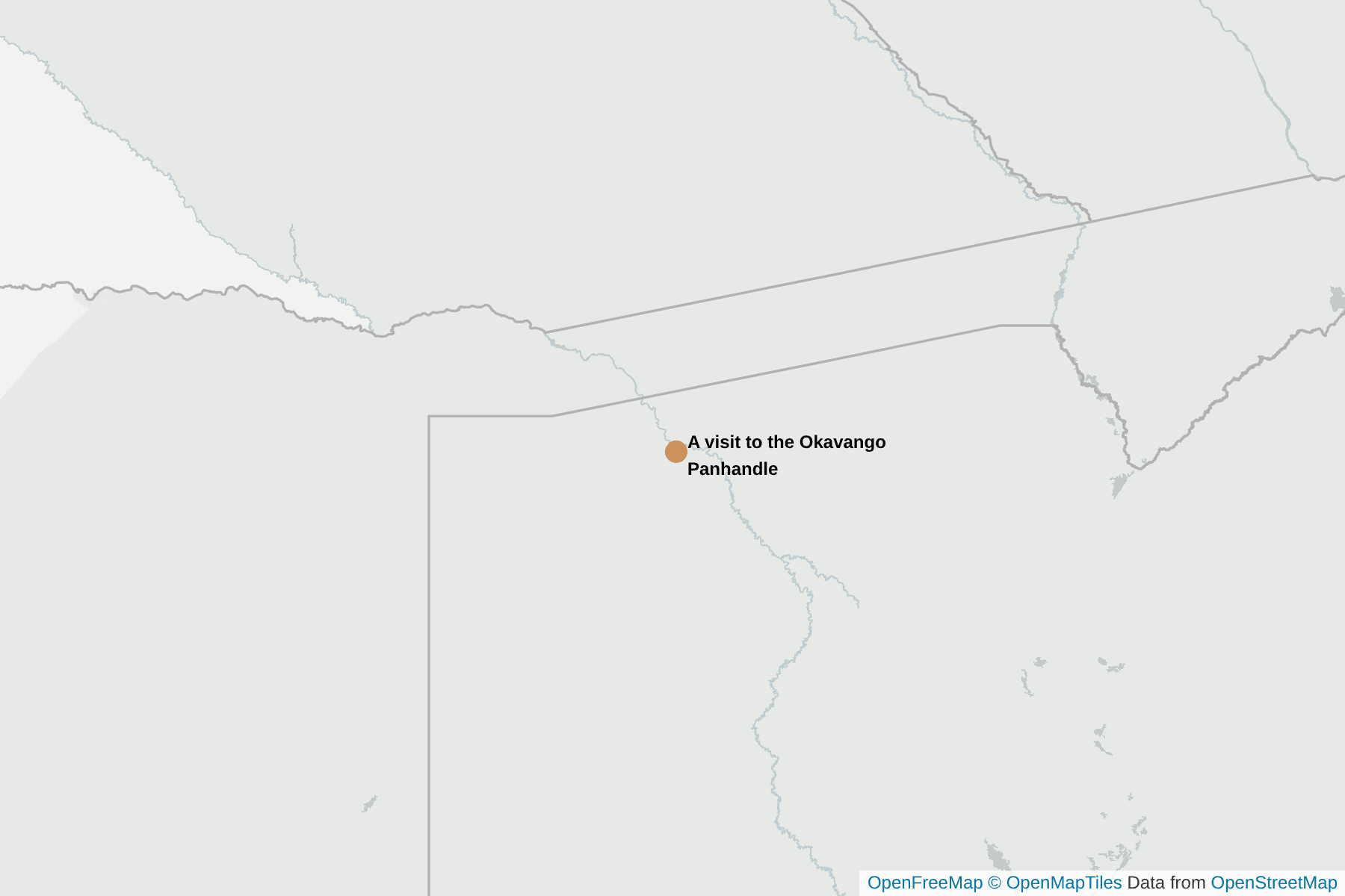 Map of A visit to the Okavango Panhandle