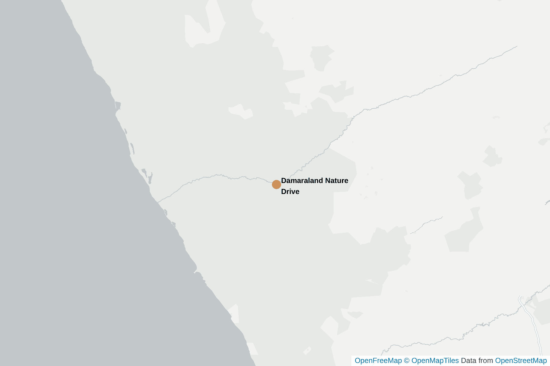 Map of Damaraland Nature Drive