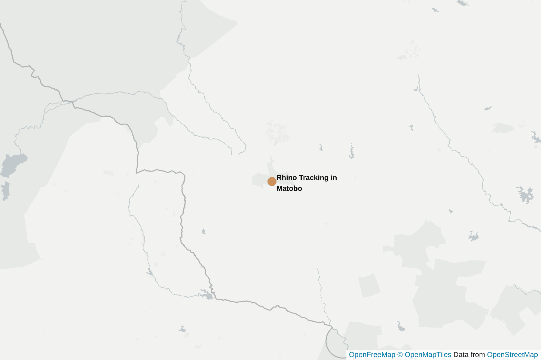 Map of Rhino Tracking in Matobo